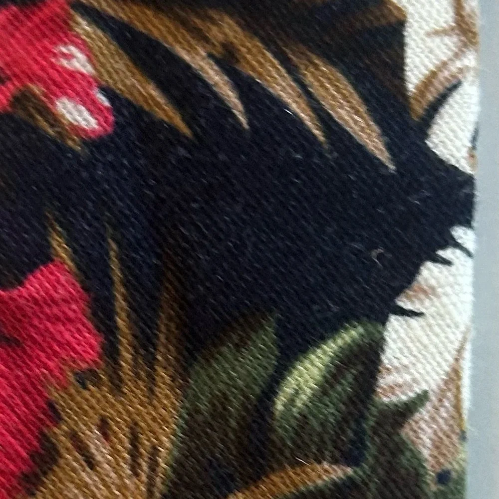 J. Crew Floral Tie - Red, Green, Black